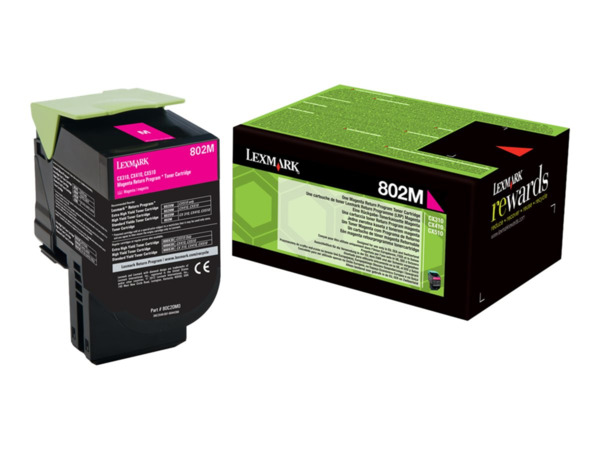 Lexmark CX310/CX410/CX510 Magenta Cartucho de Toner Original - 80C20M0/802M