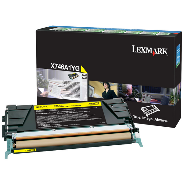 Lexmark X746/X748 Amarillo Cartucho de Toner Original - X746A1YG