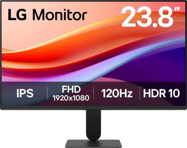 LG Monitor 23.8" LED IPS Entry FullHD 120Hz - Respuesta 5ms - 16:9 - HDMI - VESA 100x100mm