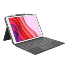 Logitech Combo Touch Funda con Teclado Retroiluminado Inalambrico para iPad 7Âª y 8Âª Generacion 10.2" - Trackpad - Escritura, V
