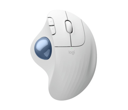 Logitech Ergo M575S Raton Inalambrico Trackball USB 2000dpi - 5 Botones - Uso Diestro - Color Blanco Crudo