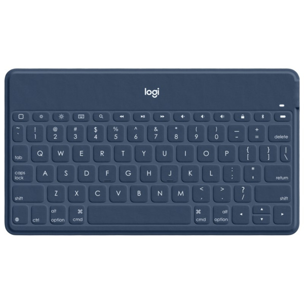 Logitech Keys to Go Teclado Bluetooth para iPhone, iPad y Apple TV - Teclas de Acesso Directo - Base para Smartphone - Ultralige