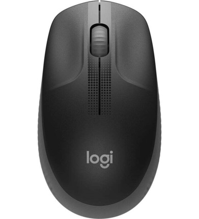 Logitech M190 Full Size Raton Inalambrico USB 1000dpi - 3 Botones - Gran TamaÃ±o - Uso Ambidiestro - Color Negro/Gris Oscuro
