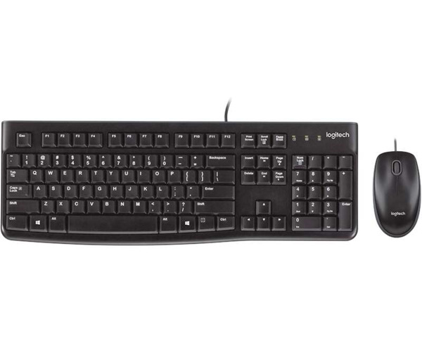 Logitech MK120 Pack USB Teclado + Raton 1000dpi 3 Botones - Uso Ambidiestro - Color Negro