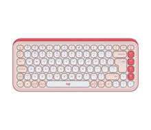 Logitech Pop Icon Keys Teclado Inalambrico - Bluetooth - Indicadores Luminosos - Autonomia hasta 36 Meses - Color Blanco y Naran