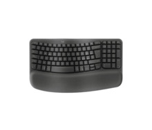 Logitech Wave Keys Teclado Inalambrico Ondulado - Indicadores Luminosos - Patas Ajustables - Autonomia hasta 36 Meses - Reposa M