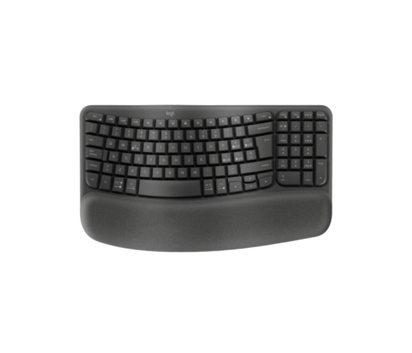 Logitech Wave Keys Teclado Inalambrico Ondulado - Indicadores Luminosos - Patas Ajustables - Autonomia hasta 36 Meses - Reposa M