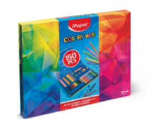 Maped Color`Peps Pack de 150 Piezas para Colorear con Rotuladores, Lapices de Colores Fuertes, Infinity, Aqua, Pastel y Duo Worl
