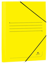 Mariola Carpeta de Carton Estucado con Solapas Folio 500gr/m2 - Medidas 34x25x1cm - Cierre con Goma Elastica - Color Amarillo