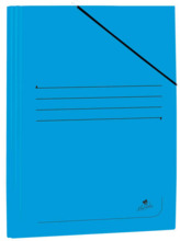 Mariola Carpeta de Carton Plastificado Folio 500gr/m2 - Medidas 34x25cm - Cierre con Goma Elastica - Color Azul