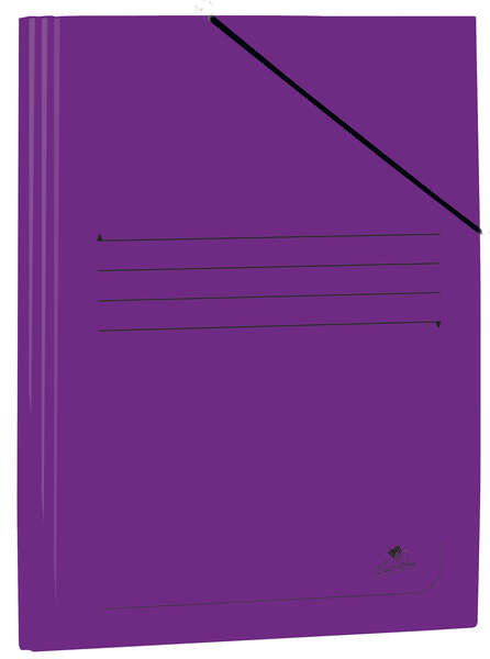 Mariola Carpeta de Carton Plastificado Folio 500gr/m2 - Medidas 34x25cm - Cierre con Goma Elastica - Color Violeta