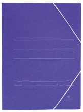 Mariola Carpeta de Carton Sencilla Folio 500gr/m2 - Medidas 34x25x1cm - Cierre con Goma Elastica - Color Azul mate