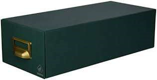 Mariola Fichero Carton Forrado en Geltex NÂº2 para 1000 Fichas - Medidas 155x100x350mm - Resistente y Duradero - Color Verde