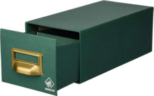 Mariola Fichero Carton Forrado en Geltex NÂº2 para 500 Fichas - Medidas 155x100x250mm - Resistente y Duradero - Color Verde