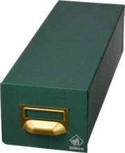 Mariola Fichero Carton Forrado en Geltex NÂº5 para 1000 Fichas - Medidas 250x190x350mm - Resistente y Duradero - Color Verde