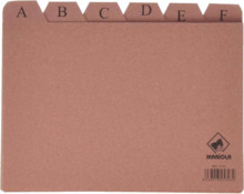 Mariola Indice A-Z NÂº5 para Fichero - Medidas 215x160mm - Color Marron