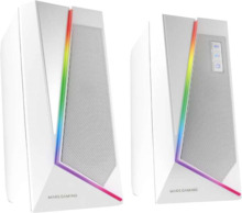 Mars Gaming Altavoces Impactantes 20W DSP RGB Bluetooth 5.0 - USB Alimentacion - Espacialidad Multi-Nivel - Iluminacion Dinamica