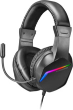 Mars Gaming Auriculares MH122 Ultraligeros con Iluminacion FRGB Rainbow - Sonido Hi-Fi Ultra-Bass Spatial Sound - DiseÃ±o Ergono