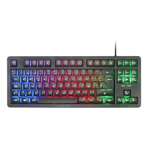 Mars Gaming MK023 Teclado Gaming - Tecnologia H-Mech RED - Iluminacion FRGB LED - Anti-Ghosting - Compatibilidad Universal - Est