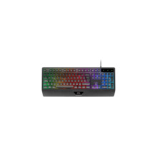 Mars Gaming MK124 Teclado Completo Hibrido H-Mech - Almohadilla Integrada - Disposicion QWERTY ES - Iluminacion FRGB - 450x181x3