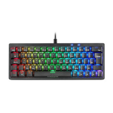 Mars Gaming MKMINIPRO Teclado Compacto Hibrido H-Mech - Switch SKN Azul - Disposicion QWERTY ES - Iluminacion RGB Chroma - 300x1