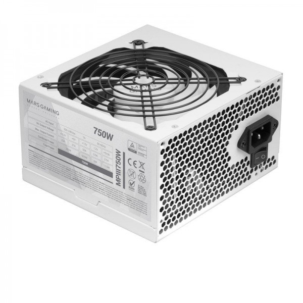Mars Gaming MPIII MPIII750 Fuente de Alimentacion - Tecnologia AI-RPM - Eficiencia 99% DIGITAL APFC - Funcionamiento Silencioso