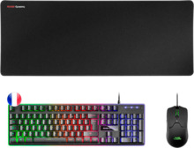Mars Gaming Pack Premium Teclado Hibrido H-MECH - Raton Ultra Ligero 10K - Alfombrilla XXL - Compatibilidad Universal - Tecnolog