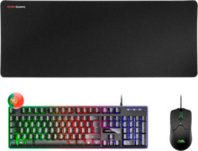 Mars Gaming Pack Premium Teclado hibrido H-MECH - Raton Ultra ligero 10K - Alfombrilla XXL - Tecnologia H-MECH - Iluminacion FRG