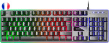 Mars Gaming Teclado Gaming MK220 - Tecnologia H-MECH - Iluminacion FRGB Rainbow - Panel de Aluminio - Base de ABS Reforzado - Di