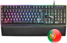 Mars Gaming Teclado MK320 - 439x135x37mm - H-MECH, Iluminacion RGB, ReposamuÃ±ecas Acolchado - Ergonomia y Prestaciones Profesio