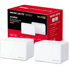 Mercusys H80X Sistema Wi-Fi 6 Mesh AX3000 Doble Banda - 2 Unidades Halo - Cobertura hasta 650 m² - 3 Puertos Gigabit por Unidad