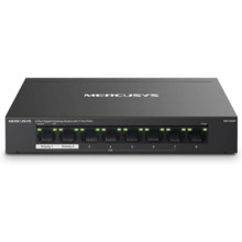 Mercusys Switch 8 Puertos Gigabit RJ45 10/100/1000Mbps - 7 Puertos PoE - DiseÃ±o Compacto - Plug & Play - Carcasa de Metal