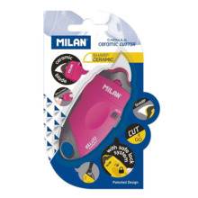 Milan Capsule Ceramic Cutter de Hoja Ceramica Reemplazable - TamaÃ±o Bolsillo - DiseÃ±o Ergonomico - Sistema de Bloqueo - Color