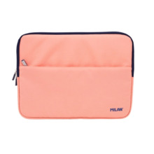 Milan Coleccion 430 Funda para Portatil hasta 13" - Forro Atercipelado - Bolsillo Delantero - Cierre de Cremallera - Color Rosa
