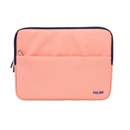 Milan Coleccion 430 Funda para Portatil hasta 13" - Forro Atercipelado - Bolsillo Delantero - Cierre de Cremallera - Color Rosa