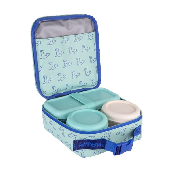 Milan Coleccion 460 Bolsa Isotermica Porta Alimentos 3,9L - Incluye 3 Recipientes para Alimentos 2x de 0,25L y 1x de 0,75 L - In