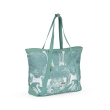 Milan Coleccion Lava Bolso Shopper 18.5L - Gran Capacidad - Cierre de Cremallera - TamaÃ±o 52x36x3cm - Color Verde