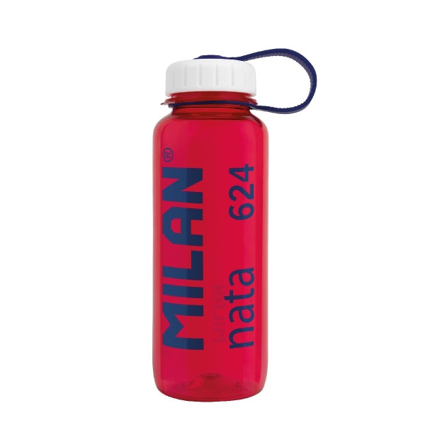 Milan Nata® 624 Botella de Tritan 0.65L - Muy Ligera - Dosificador ExtraÃble - Escala de Medida - Libre de BPA - Rosa Transpar
