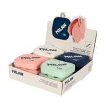 Milan Serie 1918 430 Expositor con 12 Monederos PequeÃ±os - TamaÃ±o Monedero 10,3x10x2,5cm - Cierre de Cremallera - Mosqueton de