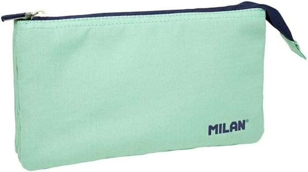 Milan Serie 1918 Estuche Portatodo 5 Compartimentos - Tejido Resistente a las Roturas y Rasgaduras - Medidas 22x12x4cm - Color V