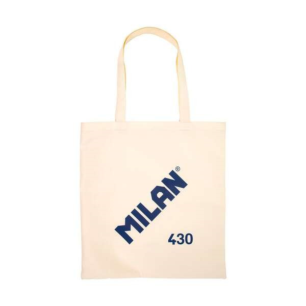 Milan Serie 1918 Tote Bag Bolsa de Tela - Tamaño 50x38x41cm - Asa Larga 27cm - Tejido 'ripstop' - Color Beige
