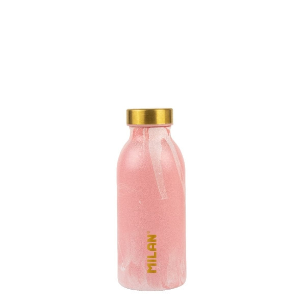 Milan Serie Lava Botella Isotermica 0.35L - Doble Pared de Acero Inoxidable - Liquidos Calientes hasta 12h, Frios hasta 24h - Co