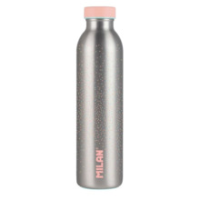 Milan Serie Silver Botella Isotermica 0.59L - Doble Pared de Acero Inoxidable - Liquidos Calientes hasta 12h, Frios hasta 24h -