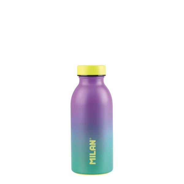 Milan Serie Sunset Botella Isotermica 0.35L - Doble Pared de Acero Inoxidable - Liquidos Calientes hasta 12h, Frios hasta 24h -