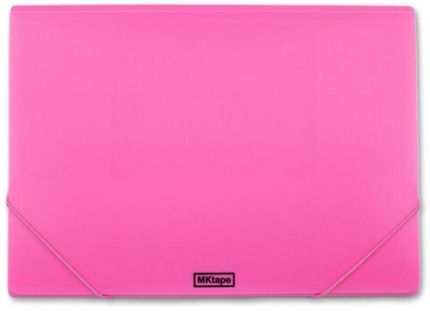 MKtape Carpeta de Solapas Portadocumentos - Cierre de Gomas - TamaÃ±o Folio - Color Rosa