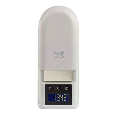 Muvip Bascula de Bolsillo Digital - Superficie Acero Inoxidable - Sensor de Alta Precision - Apagado Automatico - Peso Max. 0.30