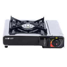 Muvip Cocina de Gas Portatil 1 Fuego - Encendido Automatico - Quemador de Aluminio - Sistema FSD - Proteccion Contra Sobretensio