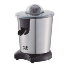 Muvip Exprimidor Electrico Inox 600W - Cuerpo y Filtro de Acero Inoxidable - Sistema Antigoteo - 2 TamaÃ±os de Conos