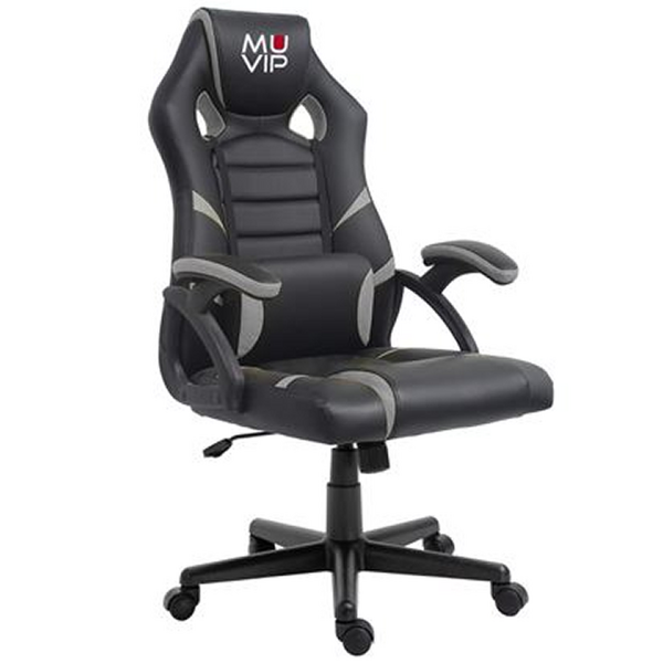 Muvip GM1000 Silla Gaming - Reposabrazos Acolchados - Cojin Lumbar - Atura Regulable - Piston Clase 2 - Sistema de Bloqueo - Col
