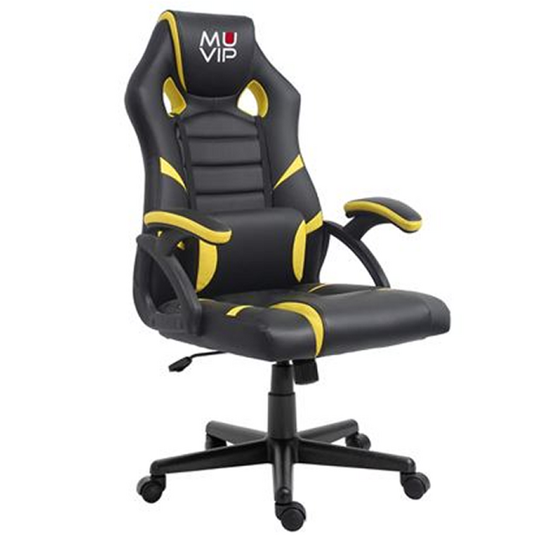 Muvip GM1000 Silla Gaming - Reposabrazos Acolchados - Cojin Lumbar - Atura Regulable - Piston Clase 2 - Sistema de Bloqueo - Col